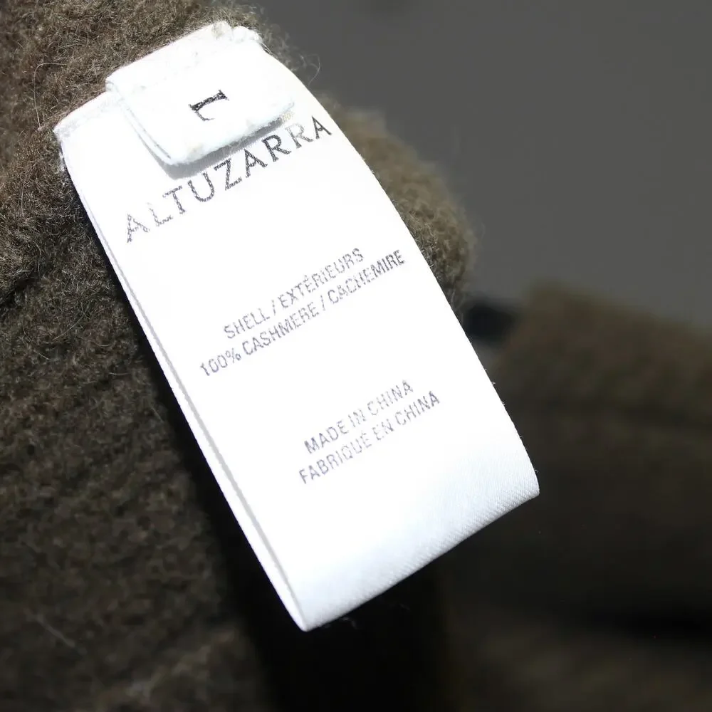 Altuzarra 100% Cashmere Green V-Neck Knit Sweater Size Large